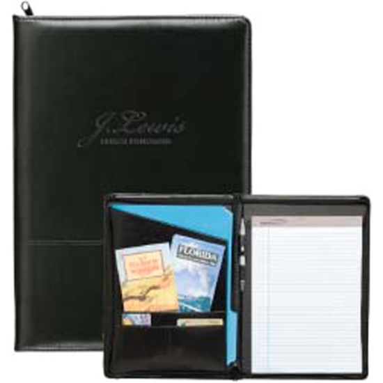 Picture of Script Zippered Padfolio