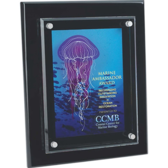 Picture of Floating Glass Plaque