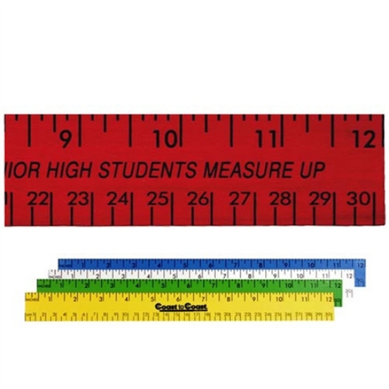 Picture of 12" Enamel Flat Wood English & Metric Rulers